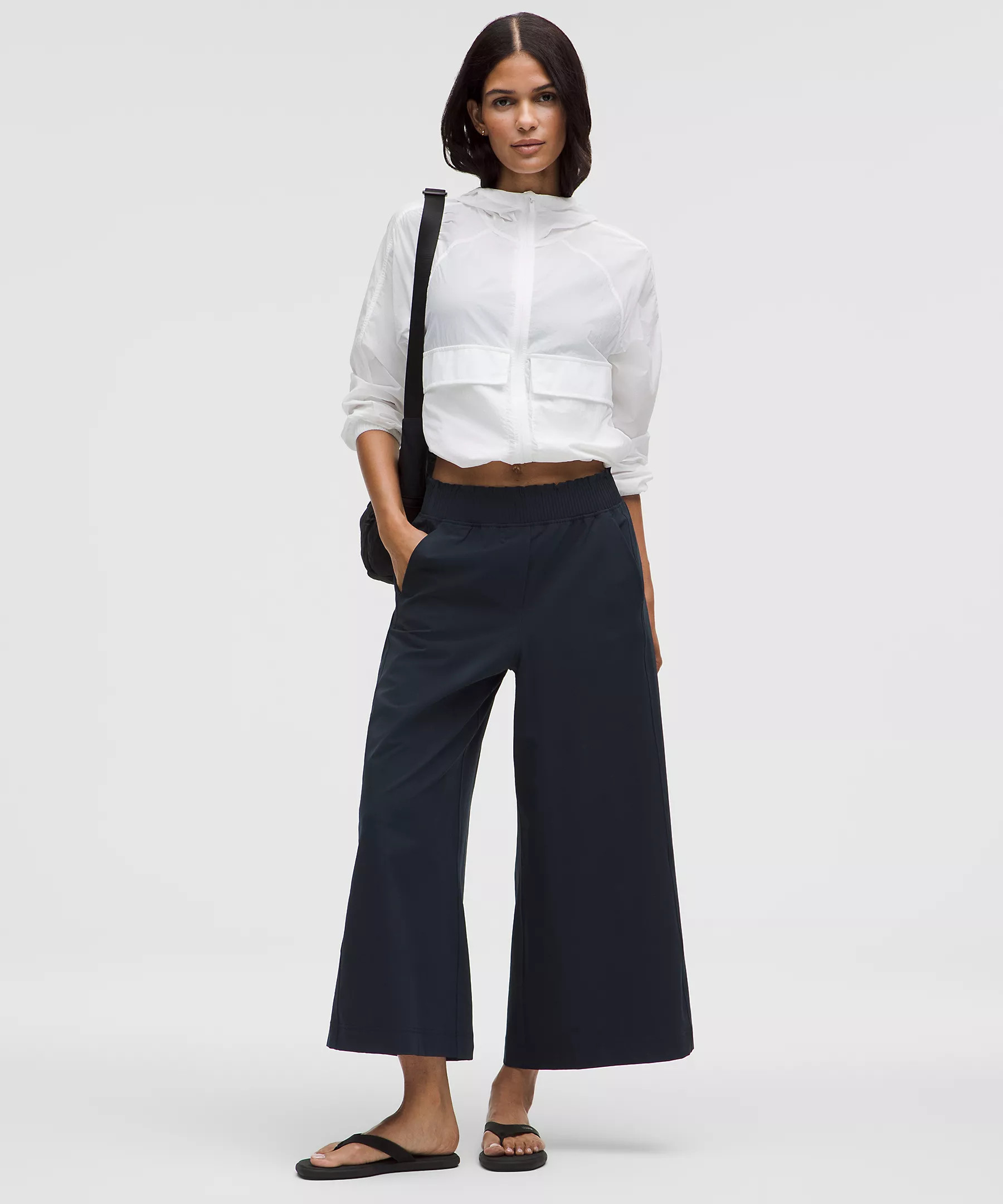 Stretch Woven Ruffle-Waist Wide-Leg Cropped Pant | Lululemon (US)
