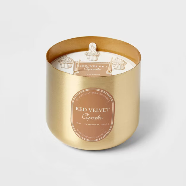 16oz Brass Candle Red Velvet Cupcake - Threshold™ | Target