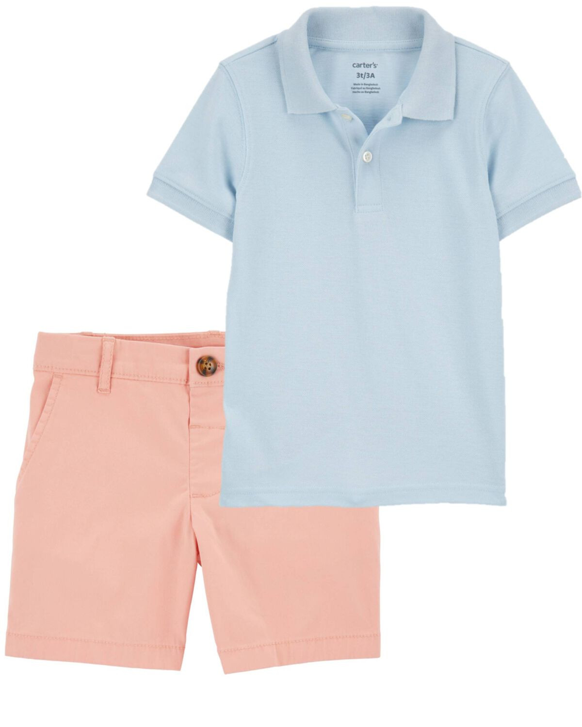 Multi Toddler 2-Piece Polo Shirt & Chino Shorts Set | carters.com | Carter's