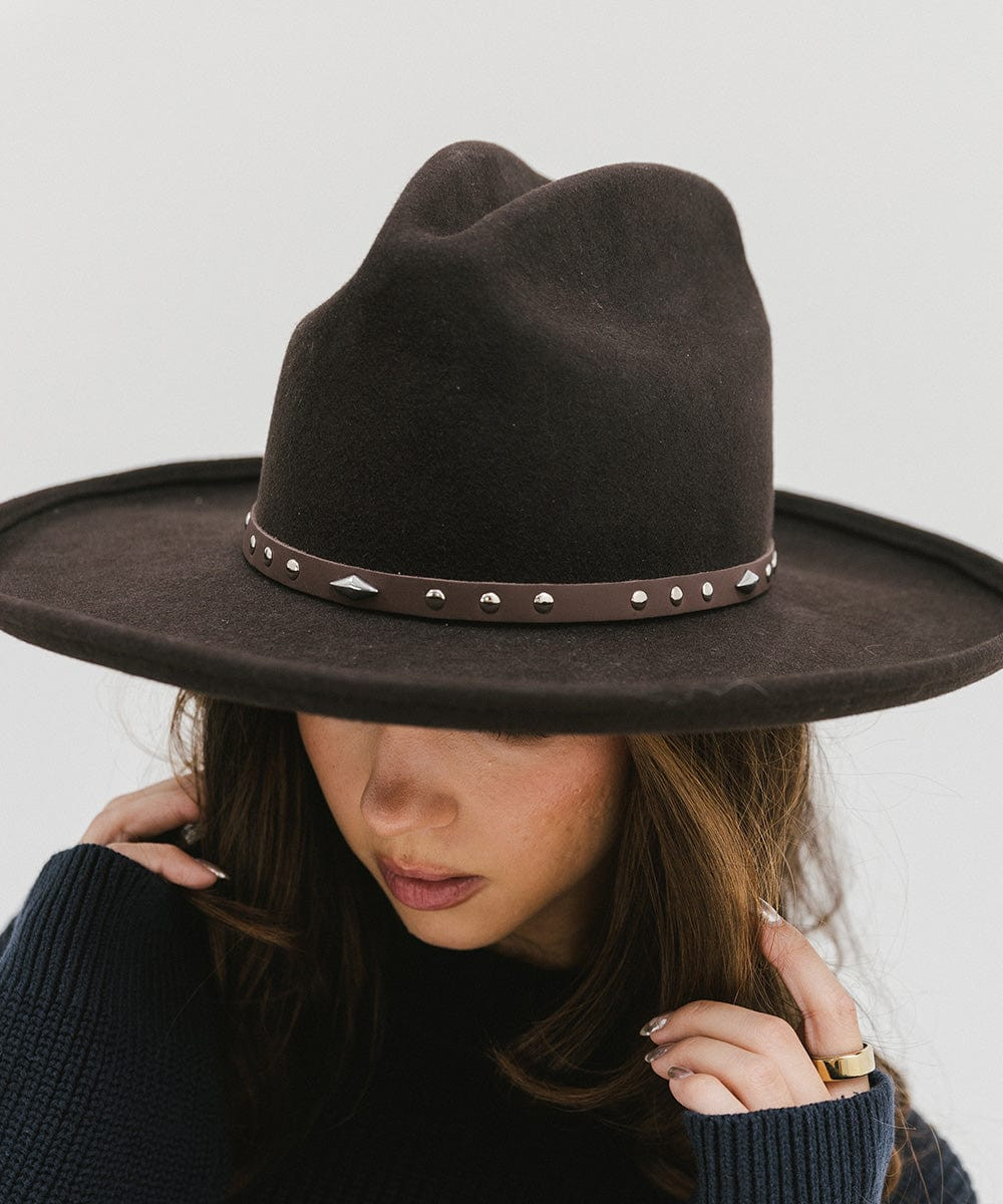 Studded Leather Hat Band | Gigi Pip