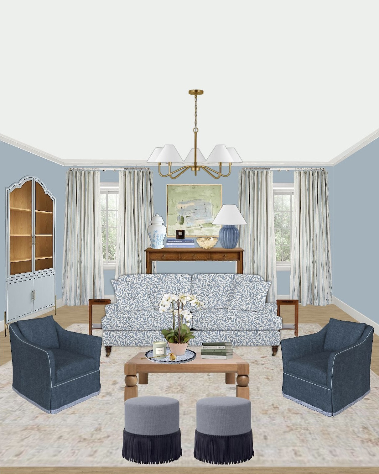 A blue formal sitting room design! 

#LTKStyleTip #LTKSaleAlert #LTKHome