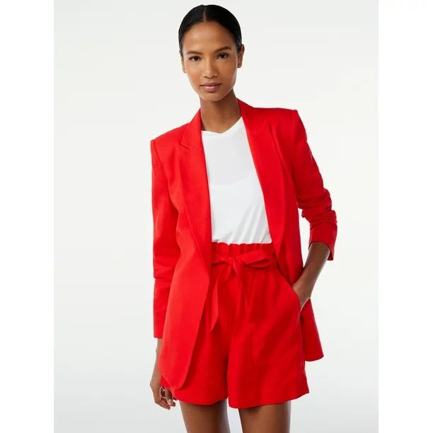 Scoop Women's Tie Waist Blazer - Walmart.com | Walmart (US)