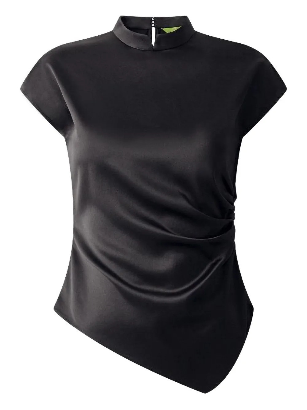 Shanghai Tang draped silk blouse - Black | Farfetch Global