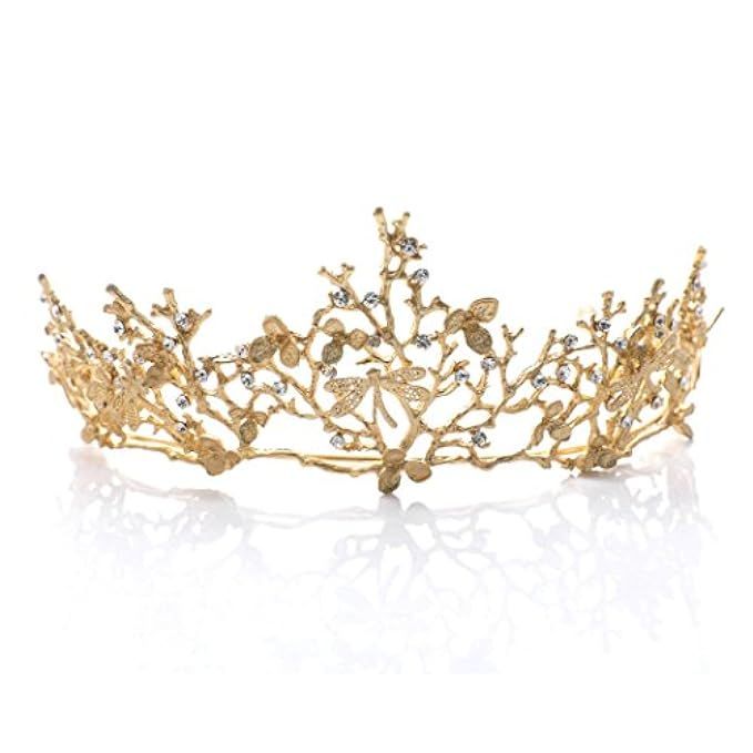 Aukmla Wedding Crowns and Tiaras Baroco Style for Women (Queen Style) | Amazon (US)