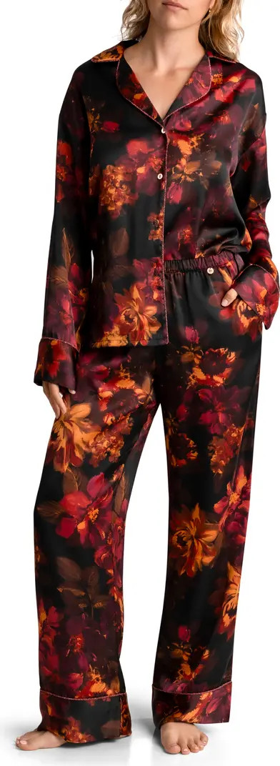 Dylan Floral Print Satin Pajamas | Nordstrom
