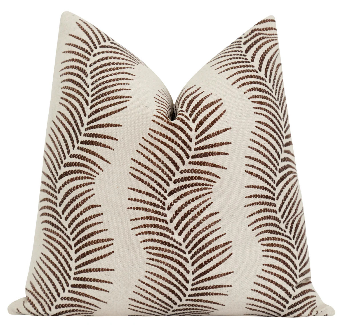 Kegler Chestnut Brown Chevron Throw Pillow | Land of Pillows