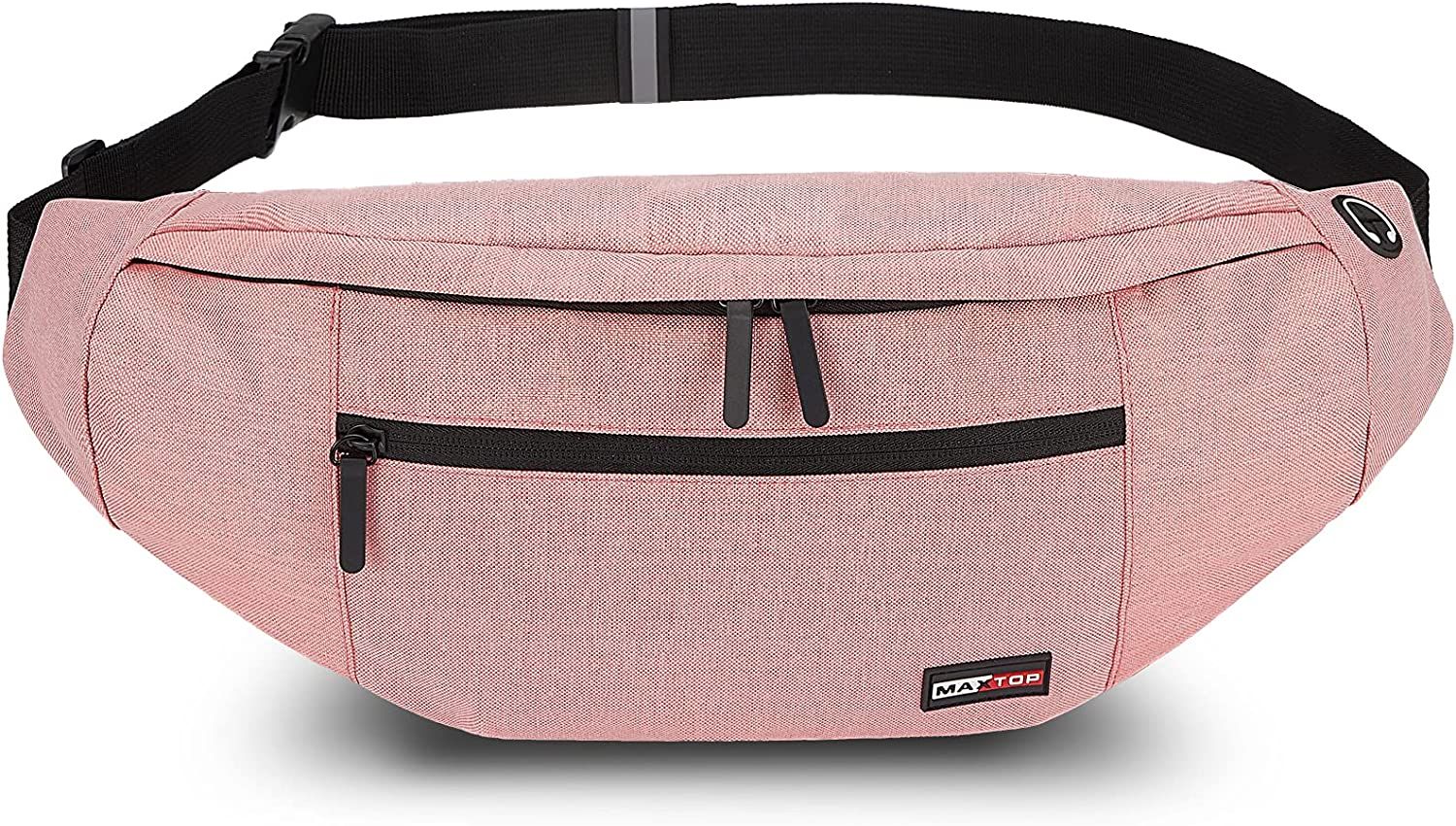 MAXTOP Large Crossbody Fanny Pack with 4-Zipper Pockets,Gifts for Enjoy Sports Festival Workout T... | Amazon (US)