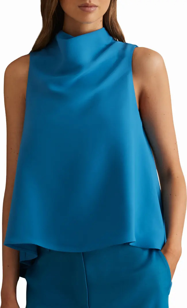 Simone Cowl Neck Sleeveless Trapeze Top | Nordstrom