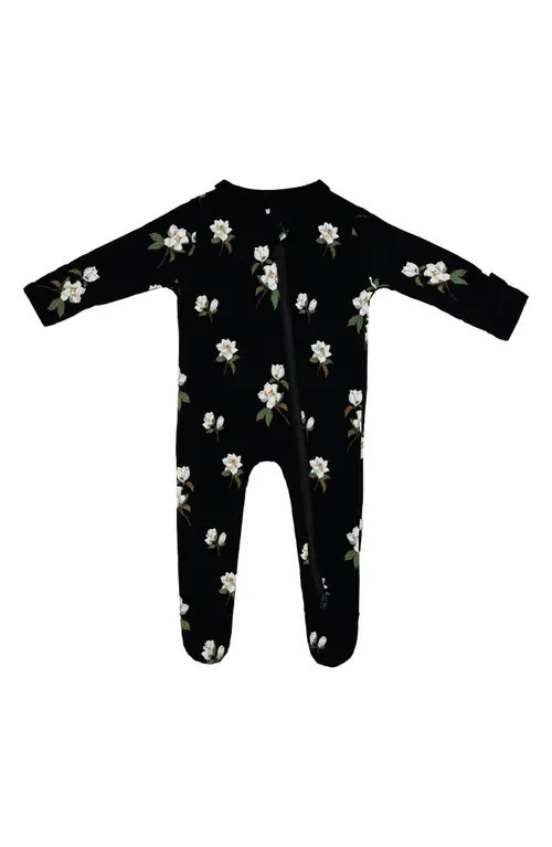 Kyte BABY Print Zip-Up Footie in Magnolia at Nordstrom, Size 18-24 M | Nordstrom