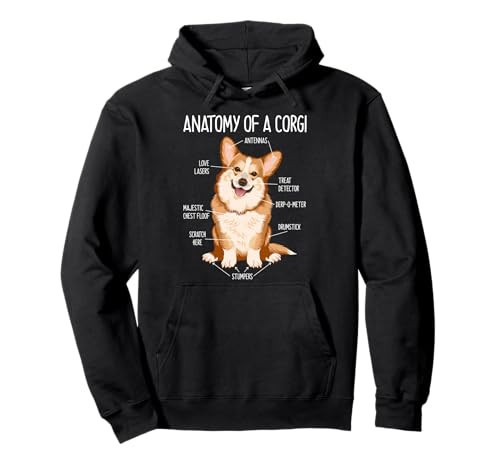 Anatomy Of A Corgi, Gifts For Dog Lovers, Funny Dog Owner Pullover Hoodie | Amazon (US)