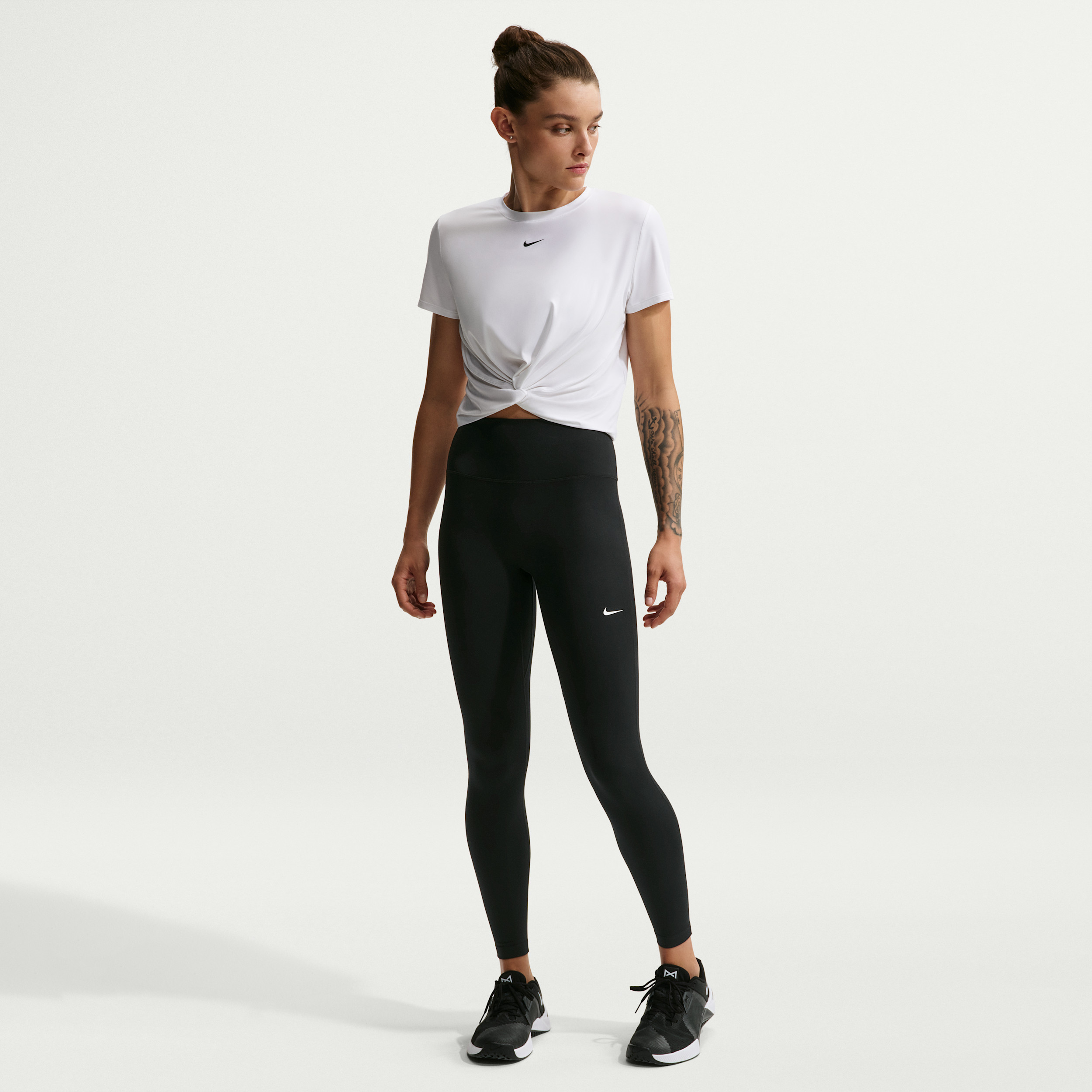 Nike Women's One Seamless Front High-Waisted Full-Length Leggings in Black | HJ9195-013 | Nike (US)