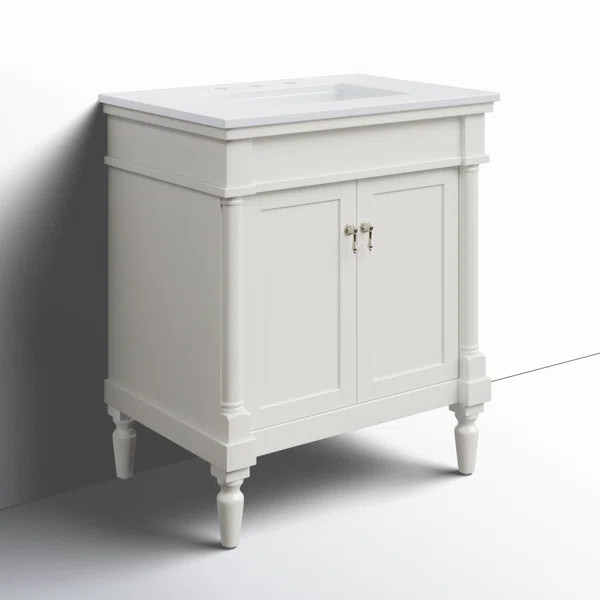 Torilynn 30'' Single Bathroom Vanity with Engineered Marble Top | Wayfair North America