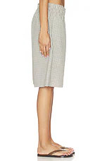 LIONESS Sevigney Long Short in Cream Check from Revolve.com | Revolve Clothing (Global)