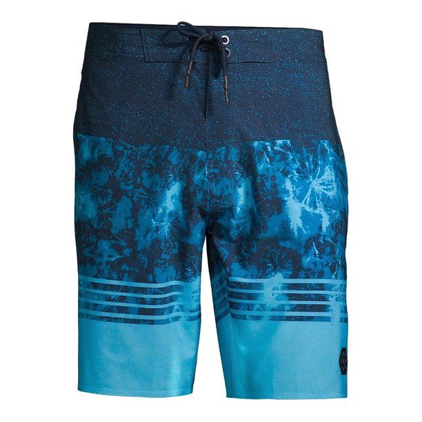 No Boundaries Men's and Big Men's 9" Triblock Fixed Waist Swim Shorts | Walmart (US)