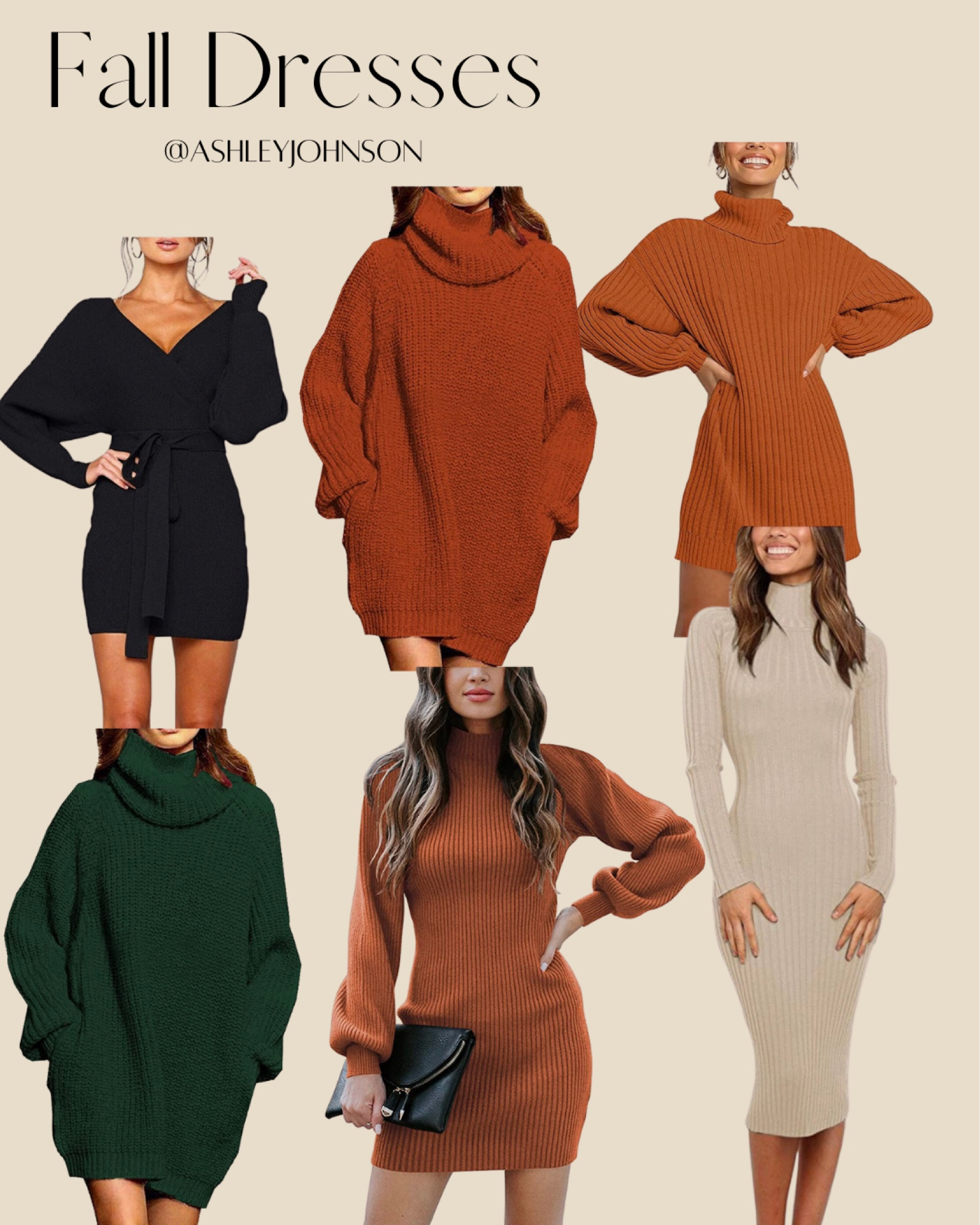 Fall sweater dress. Fall dress. Fall outfit. Fall looks. Neutral fall fashion. Minimalist style. Boho style. Preppy style. Gifts for her. Fall looks. Goodnight Macaroon. Amazon fashion. Preppy outfit. #falloutfits #falllooks #fallstyle #seasonalstyle #seasonaloutfit

#LTKfindsunder50 #LTKGiftGuide #LTKSeasonal