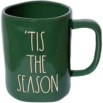 Rae Dunn 'Tis The Season Christmas Mug Green with White Writing Large Letter | Amazon (US)