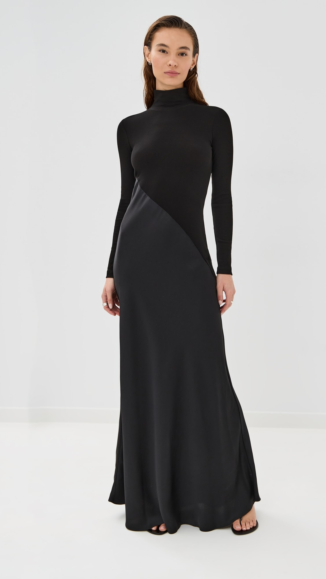 Bias Turtleneck Combo Maxi Dress | Shopbop