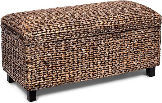 BIRDROCK HOME Storage Ottoman Bench - Bed Storage Trunk - Espresso Bench - Chest - Safety Hinges ... | Amazon (US)