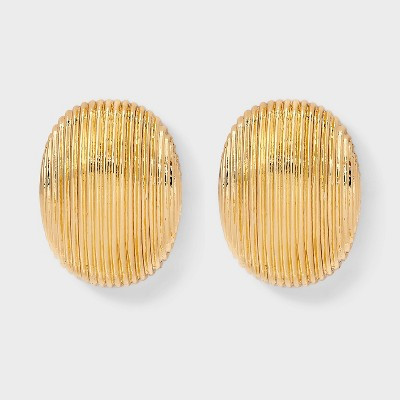 Ribbed Dome Earrings - A New Day™ Gold | Target