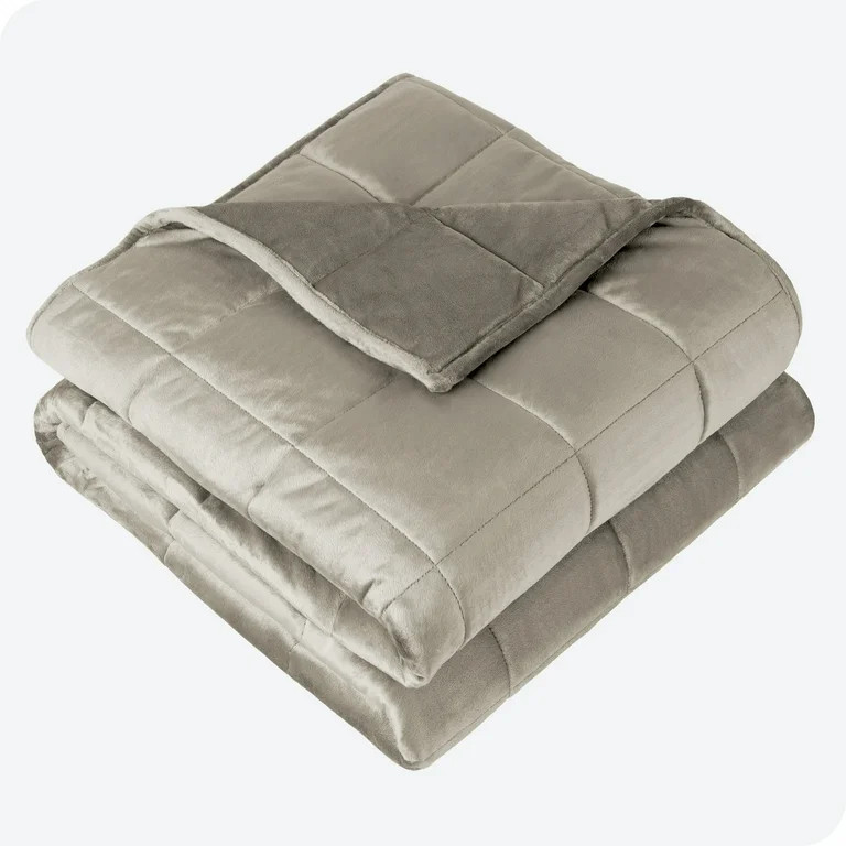Bare Home 17 lbs Weighted Blanket for Adults - 60" x 80" - Minky Fleece, Taupe - Walmart.com | Walmart (US)