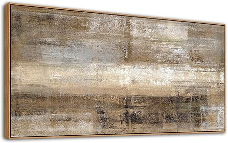 Framed Abstract Wall Art Large Canvas Picture Brown Canvas Painting Artwork Vintage Abstract Canv... | Amazon (US)