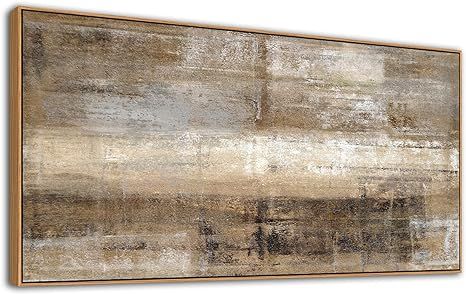 Abstract Wall Art Large Canvas Picture Modern Brown Canvas Painting Artwork Abstract Canvas Print... | Amazon (US)