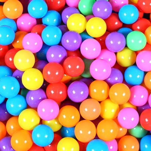 Ball Pit Balls 500 Count Colorful Play Balls for Baby Ball Pit Toys, Rainbow Crush Proof Ball Pit Balls for Toddlers 1-3, Non-Toxic BPA Free Plastic Balls for Kids Play Tent Bounce House Pets… | Amazon (US)