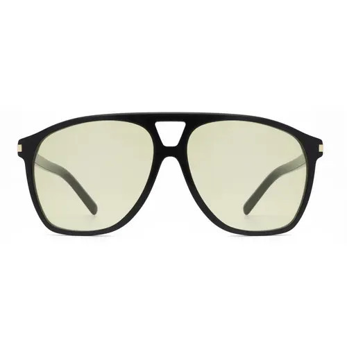 12PM STUDIOS Toronto Aviator Sunglasses in Black/yellow at Nordstrom | Nordstrom