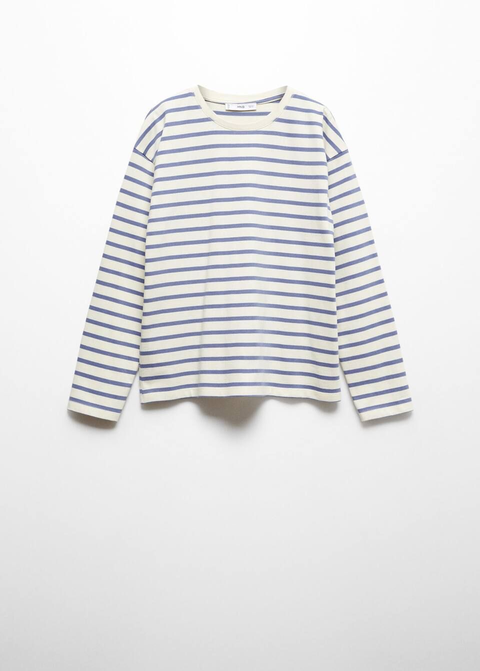 Striped round-neck sweatshirt -  Women | Mango United Kingdom | MANGO (UK)