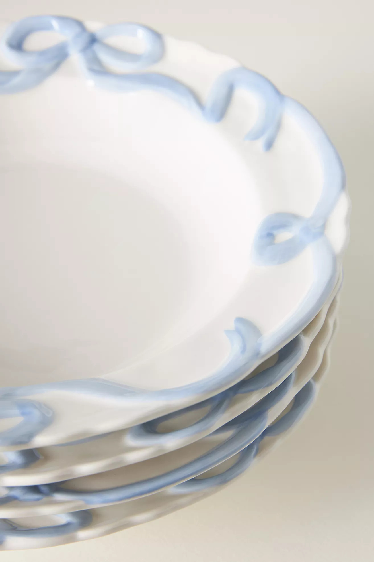 Benedita Bow Stoneware Bowls, Set of 4 | Anthropologie (UK)