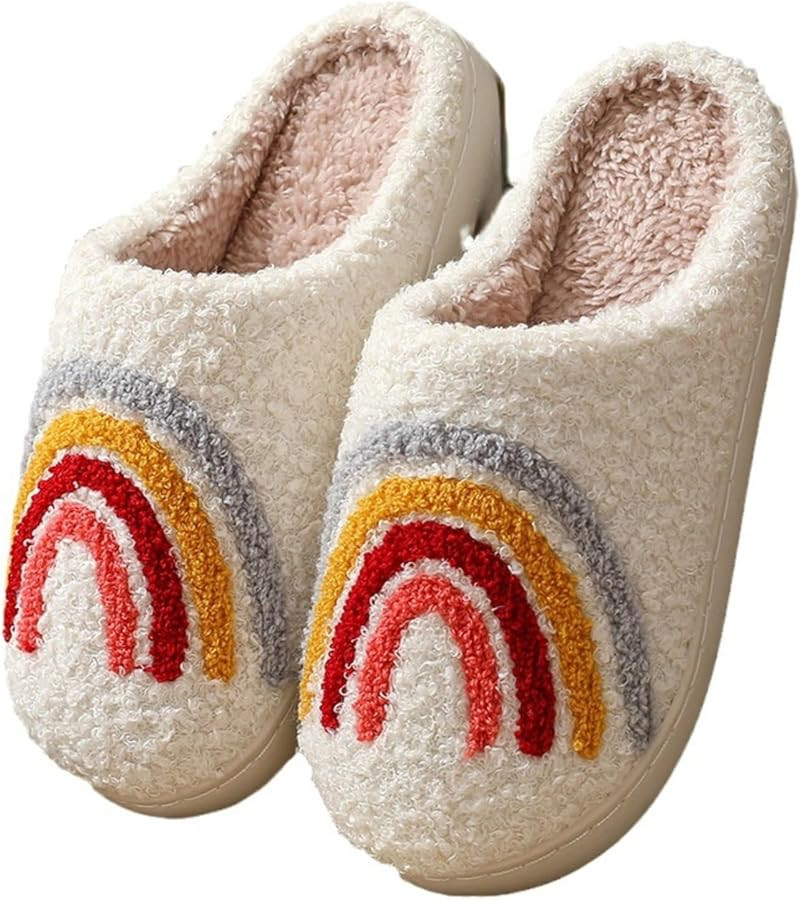 Mushroom Slippers Rainbow Slipper Heart Lover Slipper Home Slippers Indoor Slippers For Kids Wome... | Amazon (US)