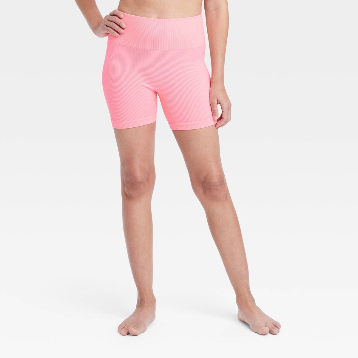 Women's Seamless Ribbed Bike Shorts - Colsie™ | Target