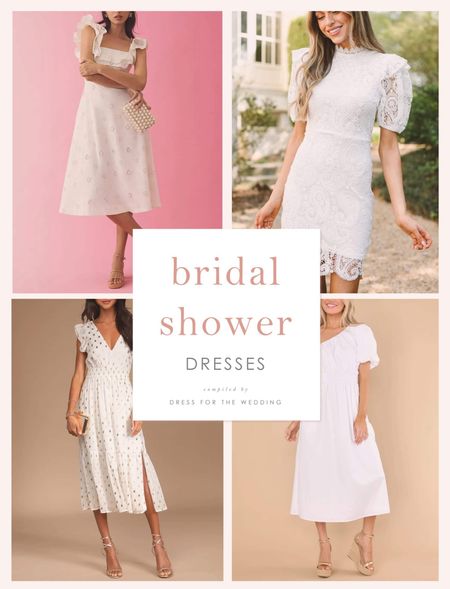 Cute dresses to wear to your bridal shower. Little white dresses, midi dresses, jumpsuits and more. Cute outfits for a bride to be! Follow Dress for the Wedding on the LIKEtoKNOW.it shopping app to get the product details for this look and more cute dresses, wedding guest dresses, wedding dresses, and bridal accessories, plus wedding decor and gift ideas! #bride #bridalshower #whitedress

#LTKSeasonal #LTKwedding #LTKunder100