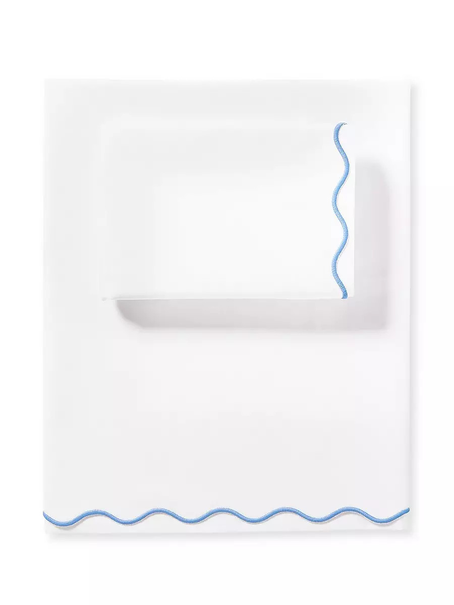 Wave Percale Sheet Set | Serena and Lily