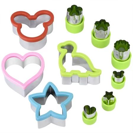 Peroptimist 10Pcs Stainless Steel Sandwiches Cutters Set Food Grade Unicorn Dinosaur Heart Star Shap | Walmart (US)