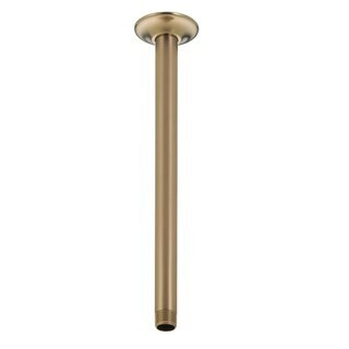 Gold 14 in. Ceiling Mount Shower Arm and Flange in Champagne Bronze | The Home Depot