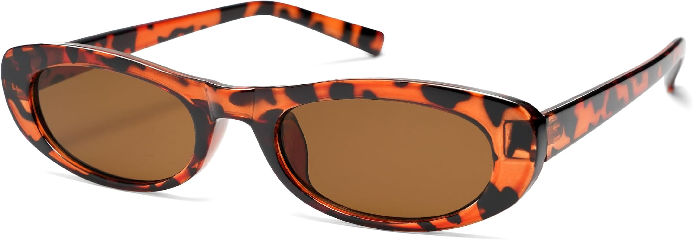 Trendy Small Narrow Cat Eye Sunglasses for Women Tiny Oval Tinted Sunnies AR82210 | Amazon (US)