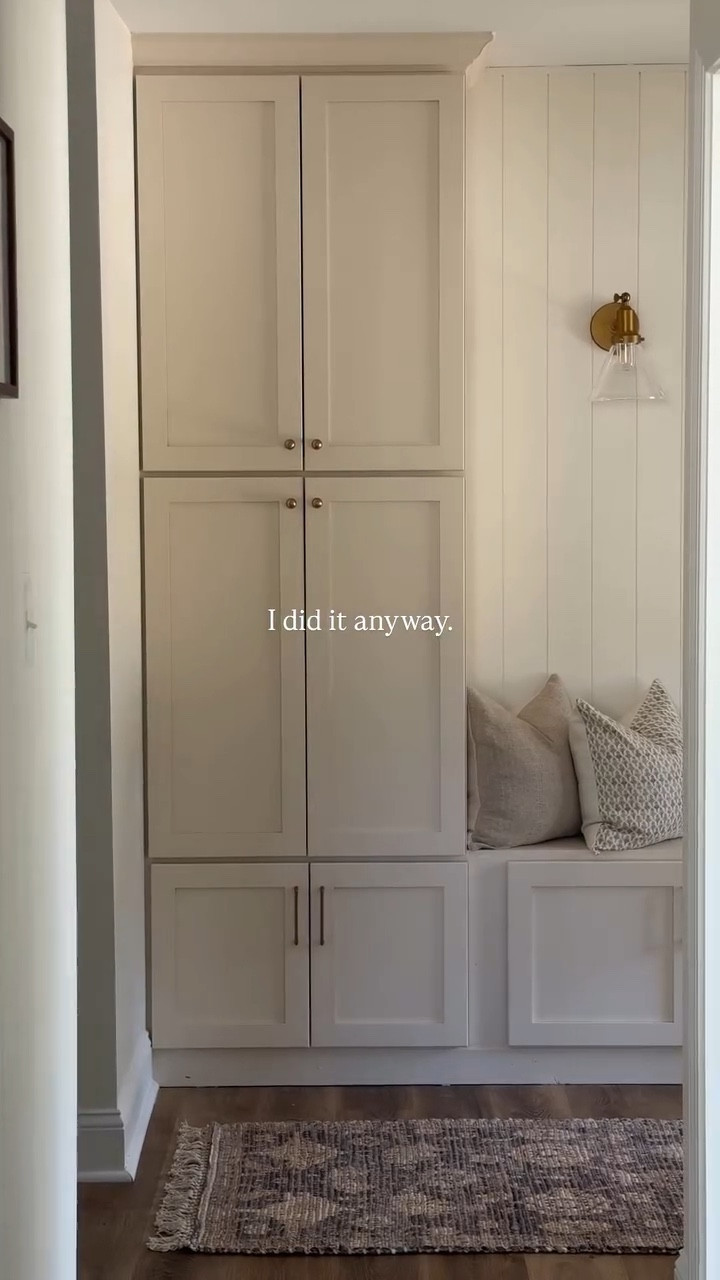 Never underestimate a chick with power tools, YouTube, and motivation 🤭

Turning a builder-grade home into a dream one room at a time and I am OBSESSED with my entryway now.

Details of my decor used coming soon 🤍

#entrywaymakeover #smallentryway #frontdoordecor #diymakeover #homeinspo