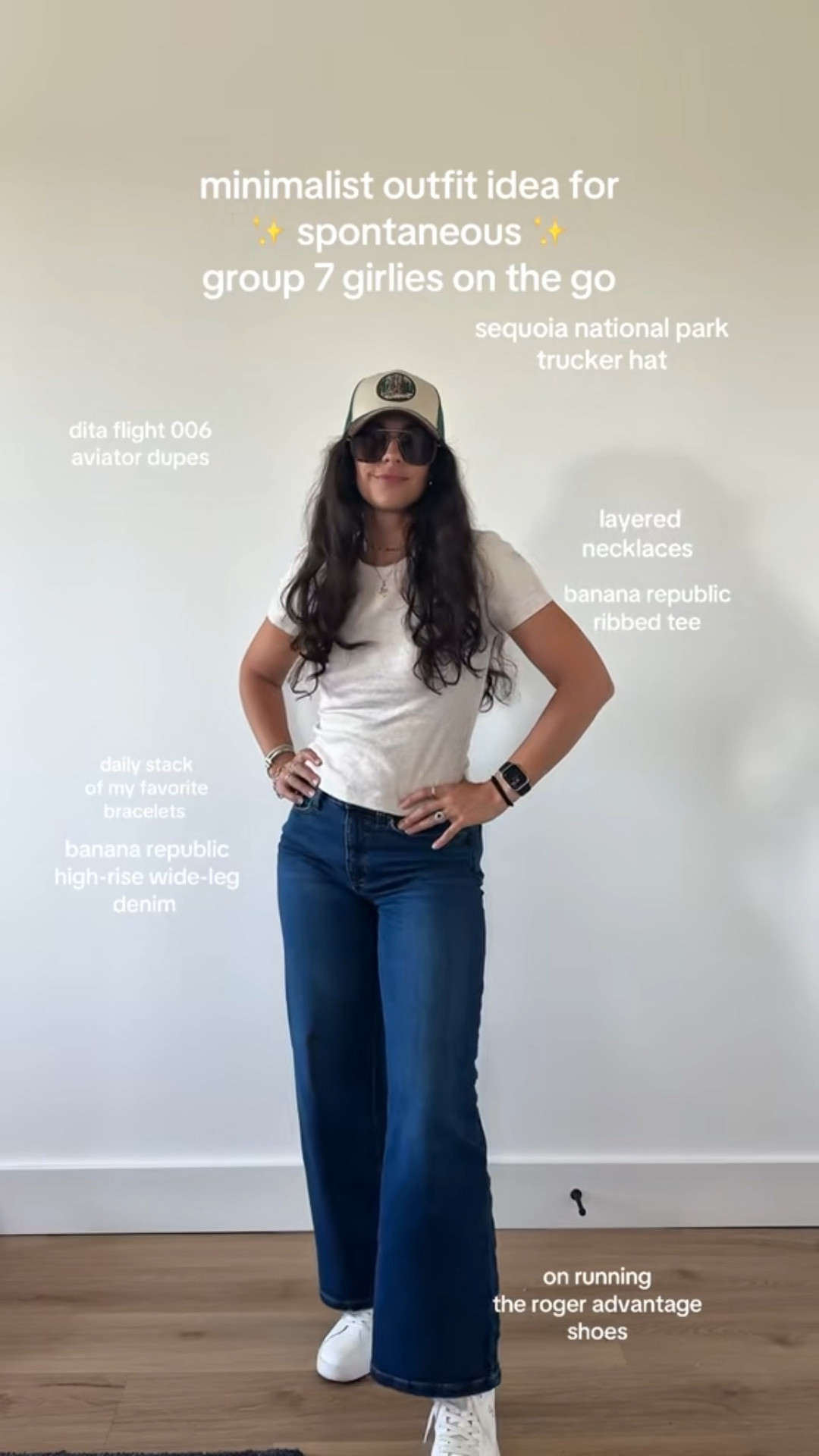 Sometimes a simple ribbed tee and a buttery soft pair of high-waist wide-leg jeans with a cute pair of white tennis shoes and a trucker hat is just what the doctor ordered. This outfit or any iteration of it is perfect for running around doing errands, exploring different shops and boutiques, or taking a walk in the park with the kids. 

On running shoes The Roger Advantage, Banana Republic, casual mom outfits, on the go mom outfit idea, simple fall outfit idea, minimalist mom outfit idea

#LTKShoeCrush #LTKFindsUnder100 #LTKFindsUnder50