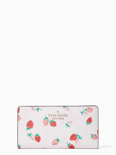 staci wild strawberries large slim bifold wallet | Kate Spade Outlet