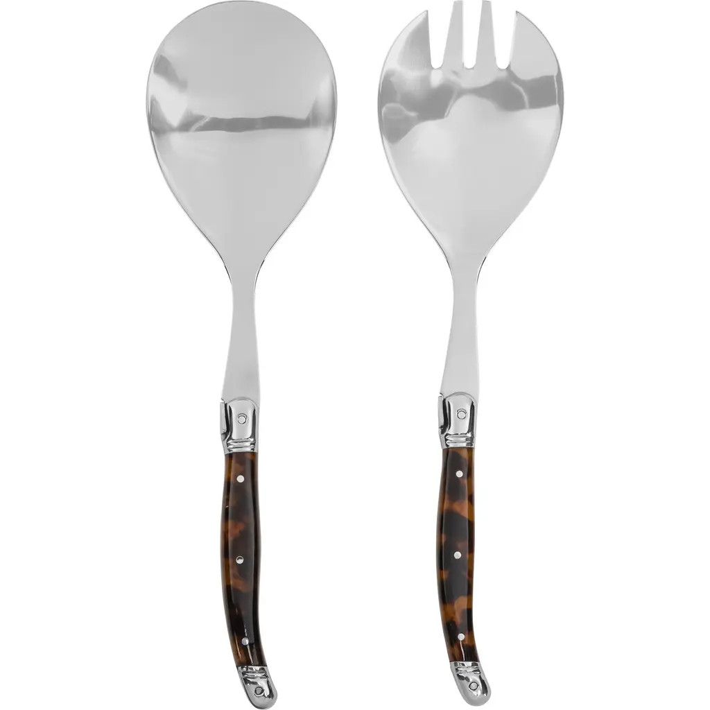 FRENCH HOME 2-Piece Salad Serving Set in Tortoise Shell at Nordstrom Rack | Nordstrom Rack