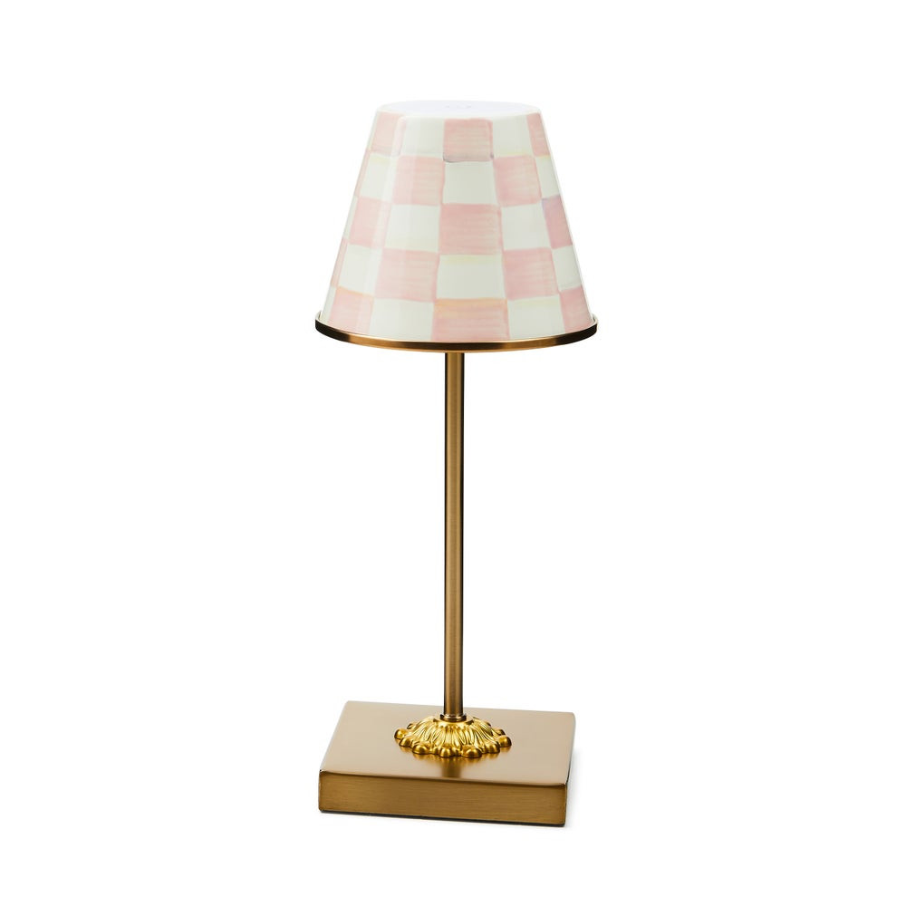 Rosy Check LED Rechargeable Cafe Table Lamp | MacKenzie-Childs