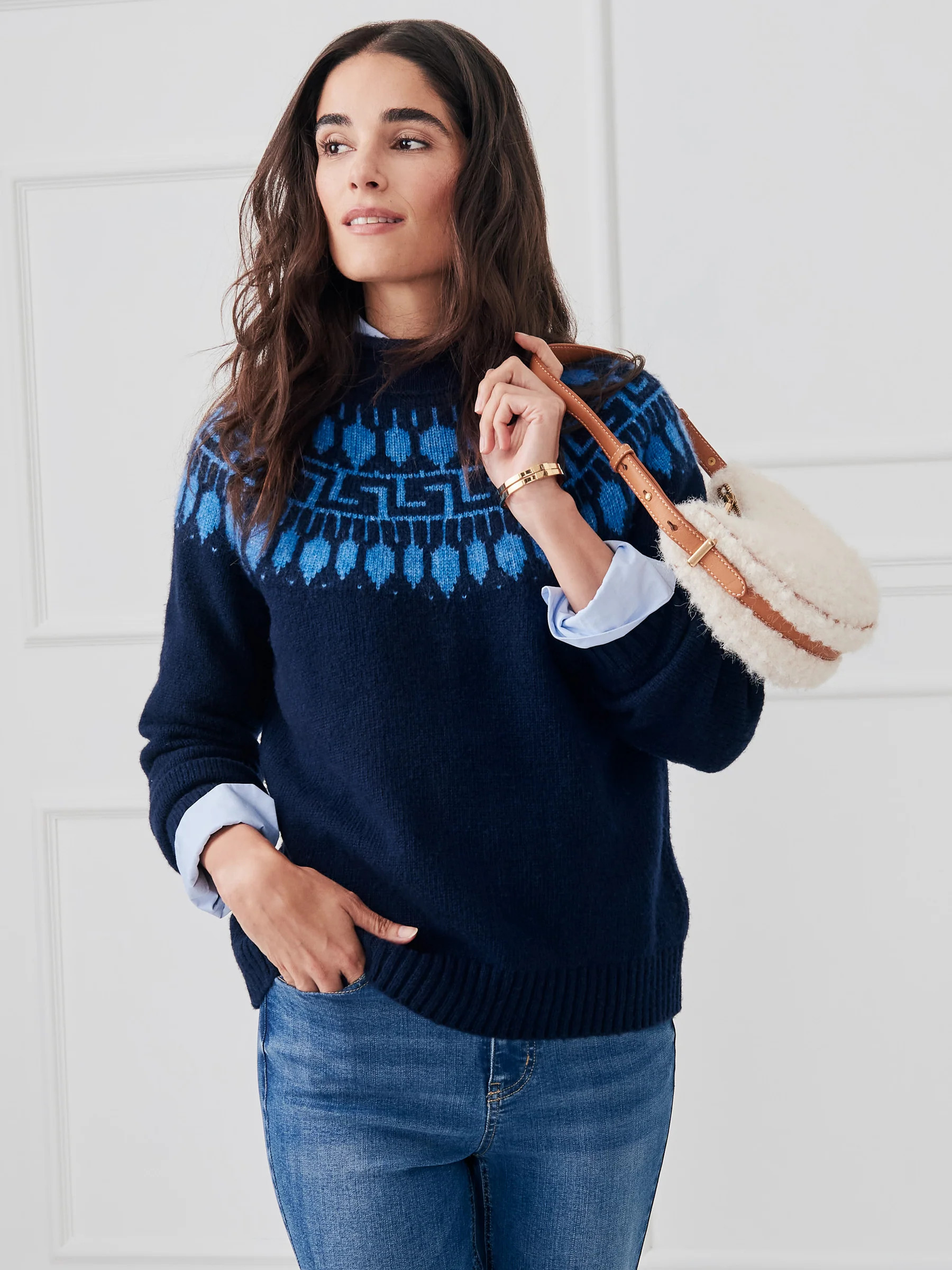Jeanette Sweater in Fairisle | J.McLaughlin