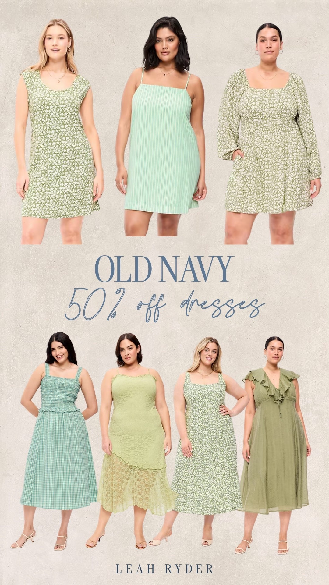 These are such easy throw-on-and-go dresses for spring 💚 I love the mix of smocked, flowy, and lightweight styles—they’re super flattering and comfortable for everyday wear. You can dress them up with sandals or keep it casual with sneakers. And at 50% off, it’s the perfect time to stock up on a few favorites!

#LTKSeasonal #LTKSaleAlert #LTKPlusSize