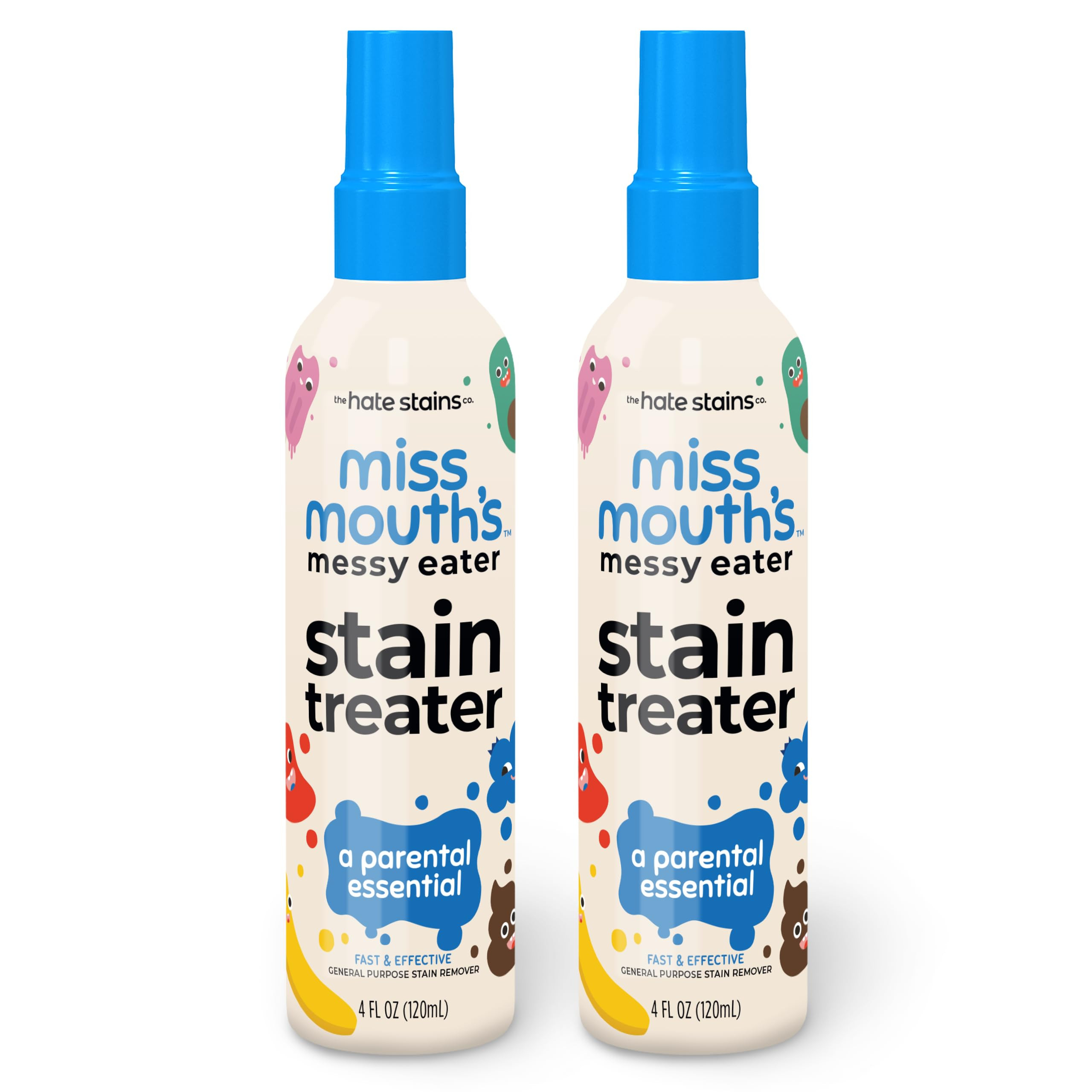 Miss Mouth's Messy Eater Stain Treater Spray - 4oz 2 Pack Stain Remover - Newborn & Baby Essentia... | Amazon (US)