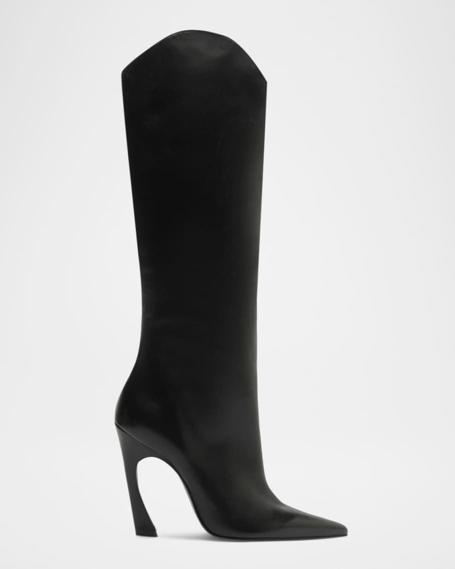 Schutz Maryann Up Leather Curve Tall Boots | Neiman Marcus