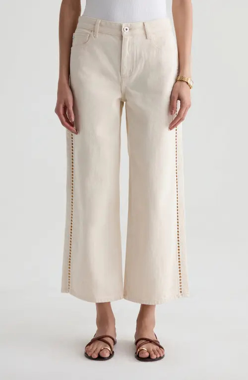 AG Saige Mid Rise Ankle Wide Leg Jeans in Fresh Air at Nordstrom, Size 29 | Nordstrom