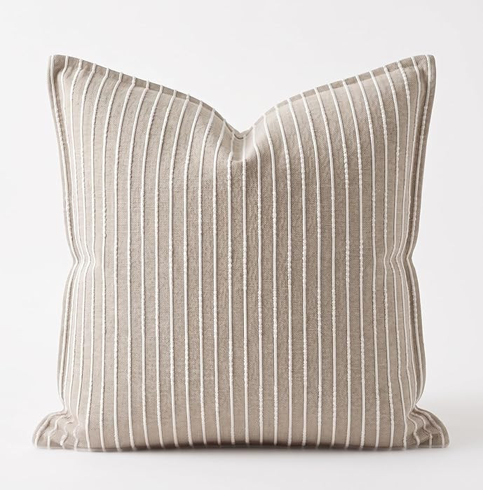 Cotton Throw Pillow Covers 20x20 \u2013 Handwoven Jacquard Texture, Fade-Resistant, No Pilling \u... | Amazon (US)