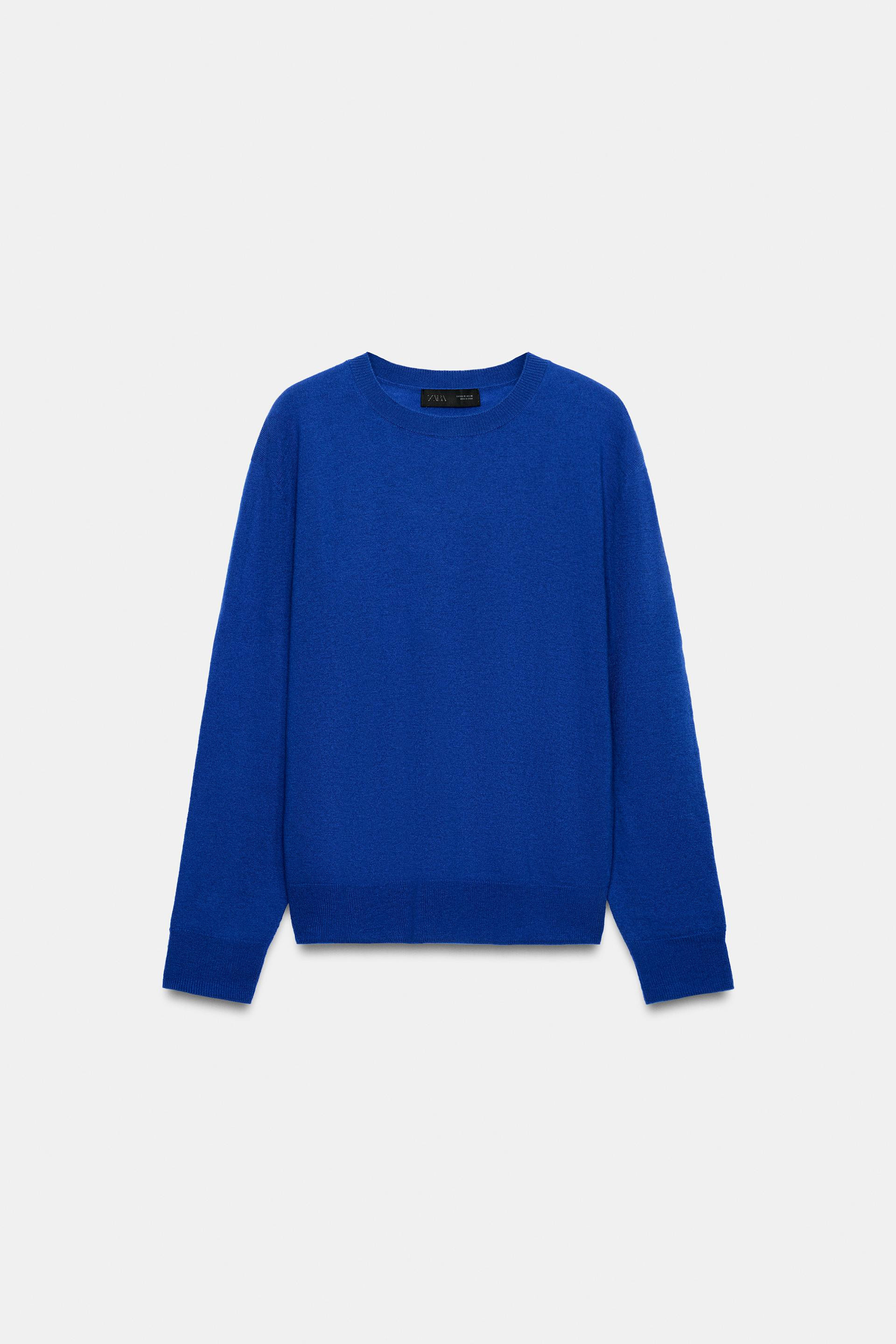 Zara - 100% Extra-Soft Wool Jumper - Bluish - Xs - Woman | Zara US