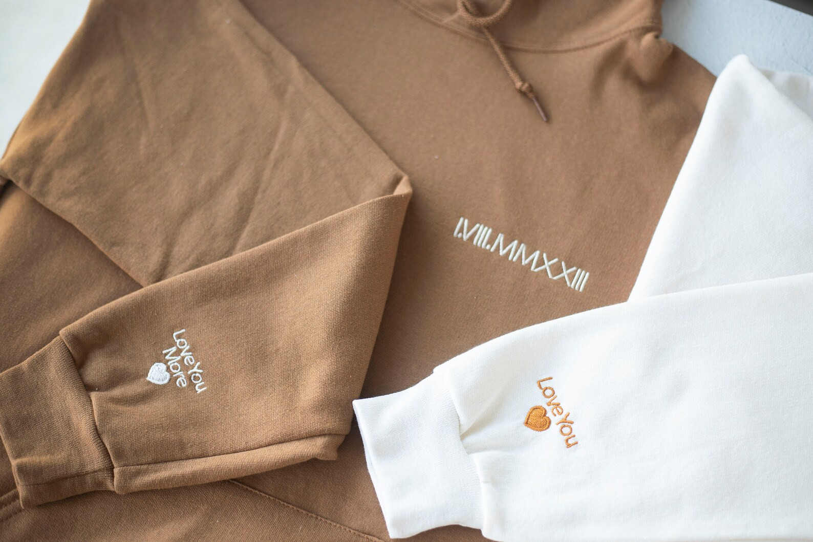 Custom Embroidered Roman Numeral Hoodie, Personalized Couples Gifts, Anniversary Gifts, Valentine... | Etsy (US)